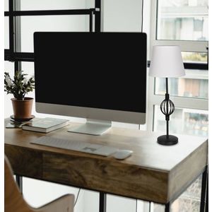 Černobílá kancelářská lampa 40W E14 Rozeta obraz