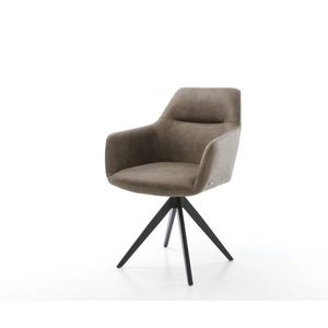 Otočná židle Pejo-Flex taupe vintage křížová podnož hranatá obraz
