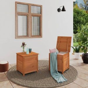 Zahradní box na podušky hnědý 50 x 50 x 56 cm masivní jedle obraz