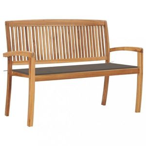 Zahradní lavice teak / látka Dekorhome obraz