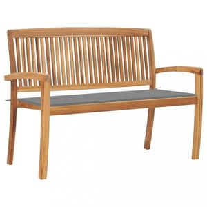 Zahradní lavice teak / látka Dekorhome obraz