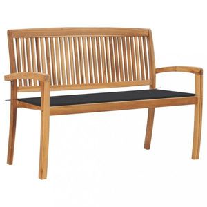 Zahradní lavice teak / látka Dekorhome obraz