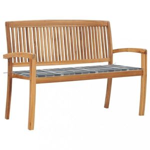 Zahradní lavice teak / látka Dekorhome obraz