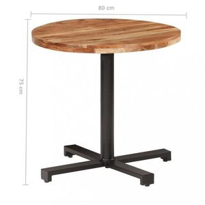 Bistro stůl kulatý hnědá / černá Dekorhome obraz