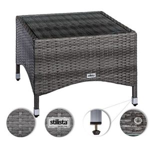 Stilista 90145 STILISTA Odkládací stolek 58 x 58 cm, polyratan, krémový obraz