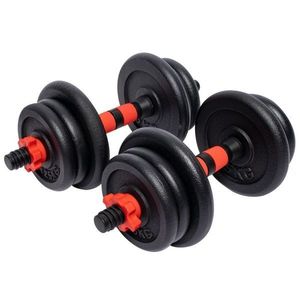 Gorilla Sports Sada jednoručních činek z litiny, 20 kg, 25mm obraz