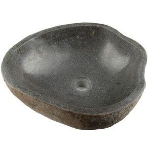 Umyvadlo z přírodního kamene DIVERO, černá 30 x 30 cm 104211 obraz