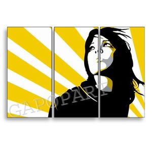 Ručně malovaný obraz POP Art Žena na slunci 3 části w/w | různé velikosti obraz