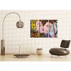 Ručně malovaný POP Art COMIX 3 dílný 120x80cm obraz