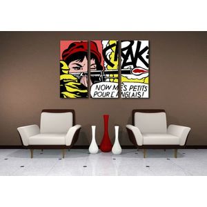 Ručně malovaný POP Art COMIX 3 dílný 120x80cm obraz