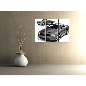 Ručně malovaný POP Art Ford Mustang 3 dílný 120x80cm obraz