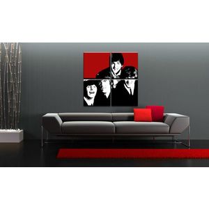 Ručně malovaný POP Art Beatles 4 dílný 100x100cm obraz