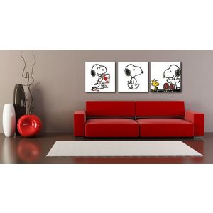 Ručně malovaný POP Art SNOOPY 3 dílný 150x50cm obraz