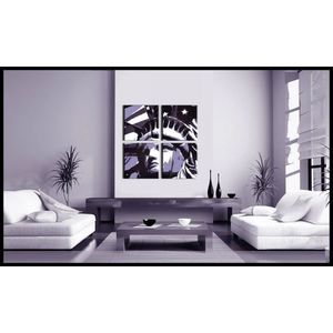 Ručně malovaný POP Art SOCHA SLOBODY 4 dílný 100x100cm obraz