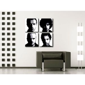 Ručně malovaný POP Art COLDPLAY 4 dílný 100x100cm obraz