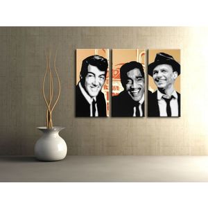 Ručně malovaný POP Art Rat Pack 3 dílný 120x80cm obraz