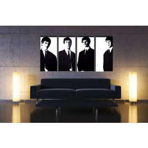 Ručně malovaný POP Art BEATLES 4 dílný 160x80cm obraz
