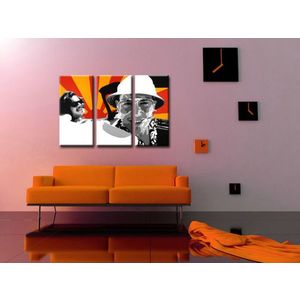 Ručně malovaný POP Art Clint Eastwood 3 dílný 120x80cm obraz