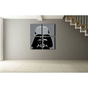Ručně malovaný POP Art STAR WARS 4 dílný 100x100cm obraz