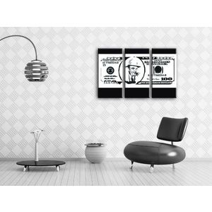 Ručně malovaný POP Art AL CAPONE 3 dílný 120x80cm obraz