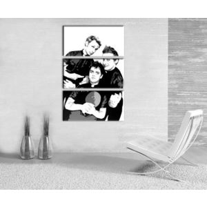 Ručně malovaný POP Art GREEN DAY 3 dílný 80x120 cm obraz