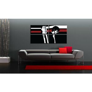 Ručně malovaný POP Art PULP FICTION 4 dílný 160x80cm obraz