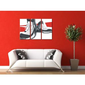 Ručně malovaný POP Art BOOTS 3 dílný 120x80cm obraz