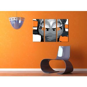 Ručně malovaný POP Art Boy Toy 3 dílný 120x80cm obraz