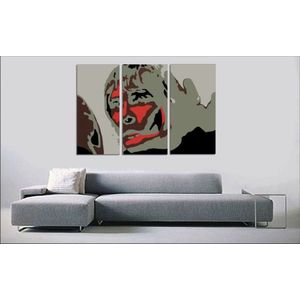 Ručně malovaný POP Art BROWN APE 3 dílný 120x80cm obraz