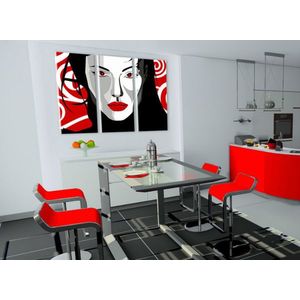 Ručně malovaný POP Art Nice WOMAN 3 dílný 120x80cm obraz