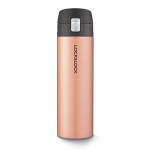 LOCKNLOCK Nerezová termoska LOCK One touch 500ml zlato růžová obraz