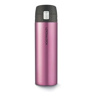 LOCKNLOCK Nerezová termoska LOCK One touch 500ml rubínově červená obraz