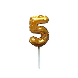 Dortová svíčka číslice "5" TORO zapichovací balónek 6cm obraz