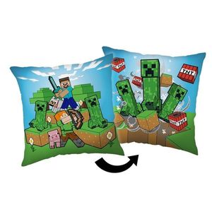 Jerry Fabrics Polštářek Minecraft Creeper rush, 40 x 40 cm obraz