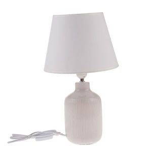 Keramická stolní lampa Alba, 40 cm, sv. béžová obraz