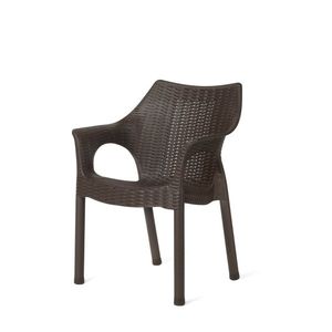 Ratanové křeslo Cambridge Dark Brown 61 x 54 x 80 cm obraz