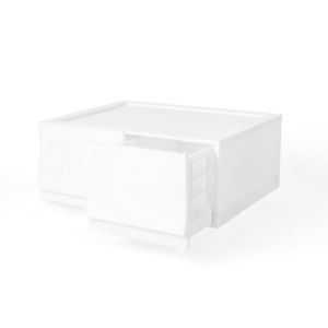 Modulární úložný box Wave twin Snow bez koleček 54, 6 x 43, 4 x 22 cm, široký - 2 šuplíky obraz
