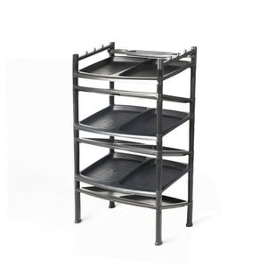 Botník 6 pater Black 52 x 34 x 91 cm obraz