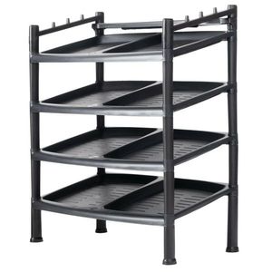 Botník 4 patra Black 52 x 34 x 67 cm obraz