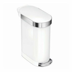 Simplehuman Pedálový odpadkový koš Slim 45 l, bílá obraz