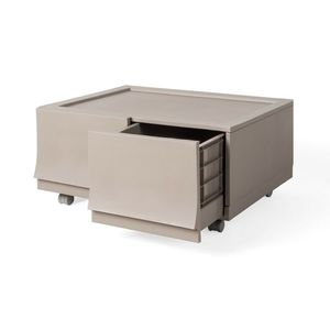 Modulární úložný box Wave twin Wood s kolečky 54, 6 x 43, 4 x 22 cm, široký - 2 šuplíky - kolečka obraz