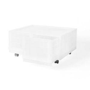 Modulární úložný box Wave twin Mist s kolečky 54, 6 x 43, 4 x 22 cm, široký - 2 šuplíky - kolečka obraz