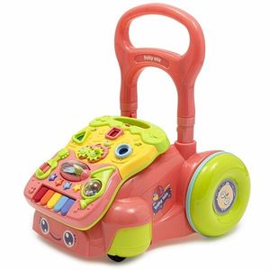 Dětské hrající chodítko Baby Mix růžové obraz