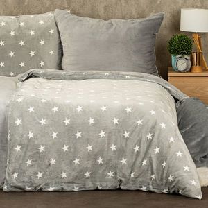 4Home Povlečení mikroflanel Stars grey, 140 x 200 cm, 70 x 90 cm obraz