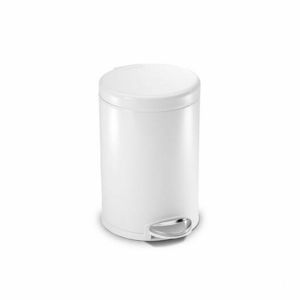Simplehuman kulatý pedálový koš 4, 5 l, bílá obraz