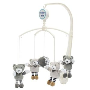Kolotoč nad postýlku Baby Mix Malí medvídci šedý obraz