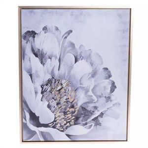 Obraz na plátně v rámu Pivoňka - zlatotisk, 40 x 2, 5 x 50 cm obraz
