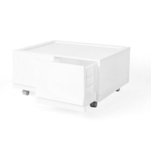 Modulární úložný box Wave twin Snow s kolečky 54, 6 x 43, 4 x 22 cm, široký - 2 šuplíky - kolečka obraz