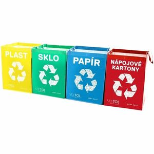 Sixtol Tašky na tříděný odpad SORT EASY 4 CARTON, 4 ks obraz