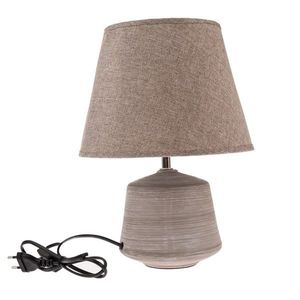 Kermaická stolní lampa Terra, 33 cm, hnědá obraz